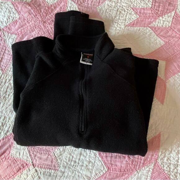Patagonia Capilene Black Fleece Long Sleeve Pullover Women’s Medium 1/4 Zipper - Picture 11 of 14